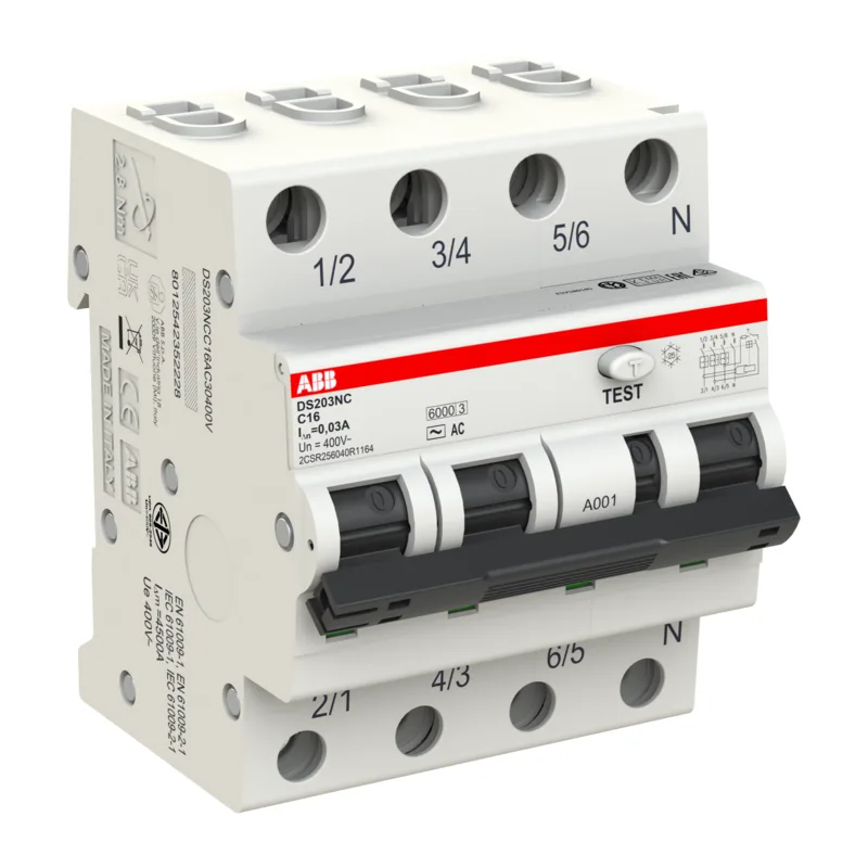 ABB DS203NC C16 Диффавтомат 3P 16А 30mA 6kA (C) тип AC 4