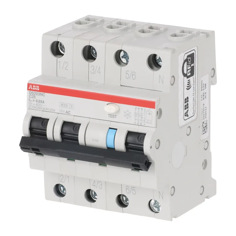 ABB DS203NC C25 Диффавтомат 3P 25А 30mA 6kA (C) тип AC 3