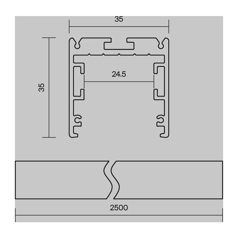 Радиусный профиль 35x35 линейный черный 2.5м Maytoni ALM-3535R-B-D-2.5M 10