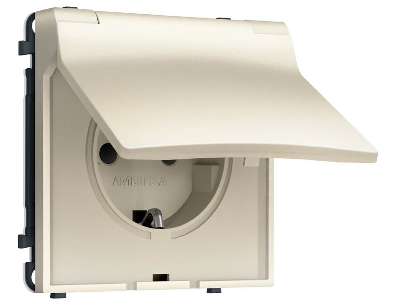Комплект механизма электрической розетки SIGMA Шёлк 50Hz 2P+E с/з с/ш и крышкой IP44 16A-250V QUANT PRO (SP5480, PR141)