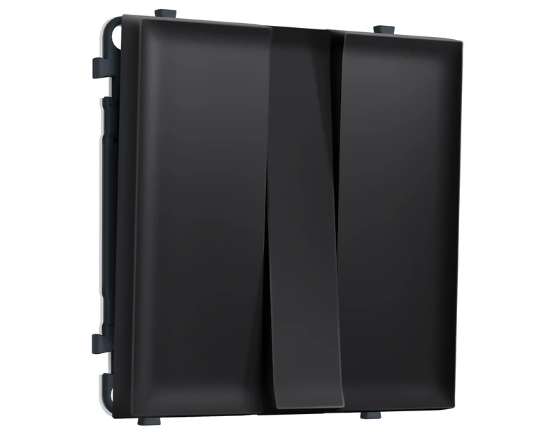 Комплект механизма 3-кл выключателя SIGMA Черный матовый 10A-250V QUANT PRO (SP8050, PR133)