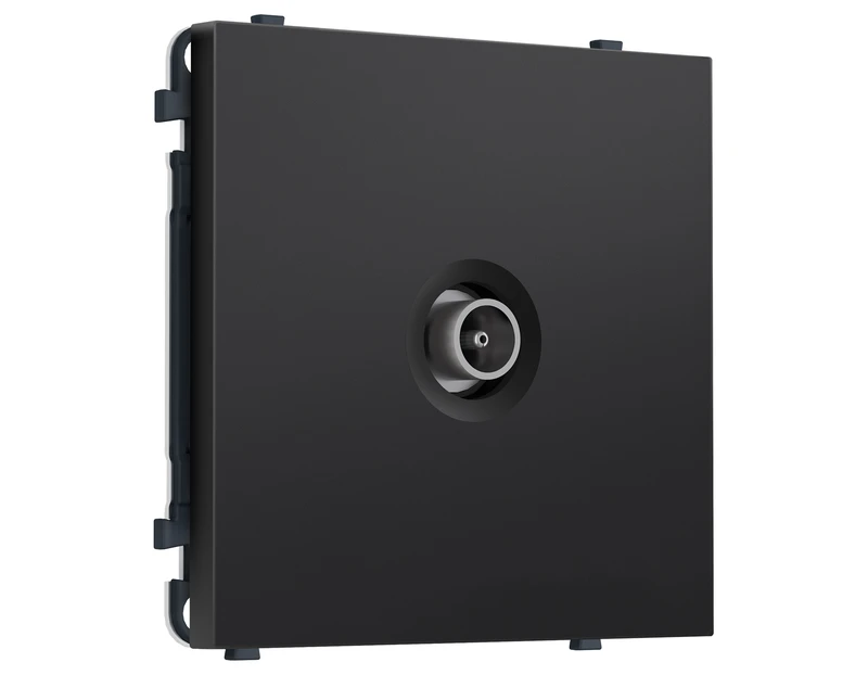 Комплект механизма TV розетки оконечной SIGMA Черный матовый 50-870 MHz 1dB QUANT PRO (SP8130, PR202)