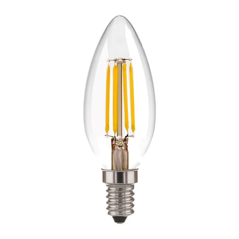 Филаментная светодиодная лампа "Свеча" C35 9W 3300K E14 (CW35 прозрачный) BLE1409 Elektrostandard 2