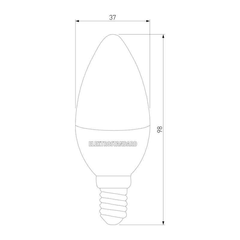 Свеча СD LED C37 6W 6500K E14 BLE1423 Elektrostandard 2