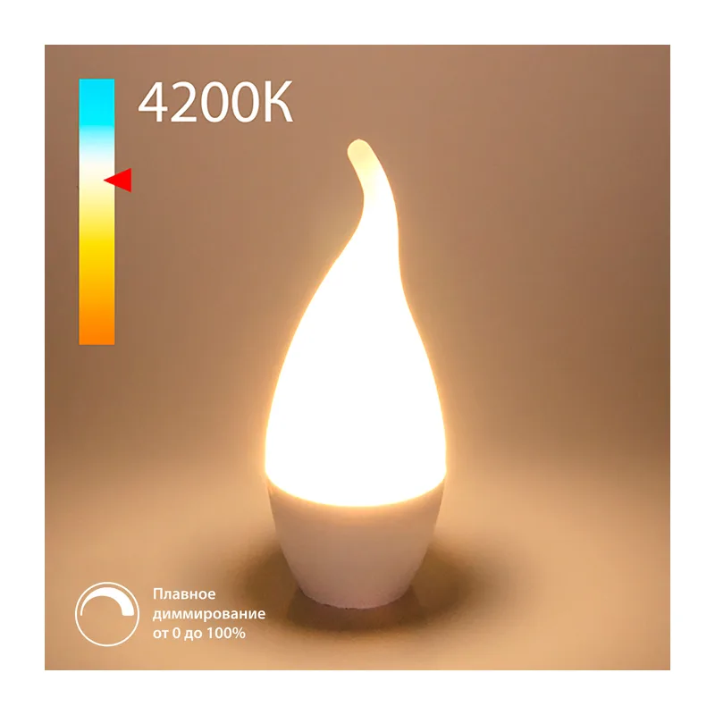 Светодиодная лампа "Свеча на ветру" Dimmable CW35 7W 4200K E14 BLE1450 Elektrostandard