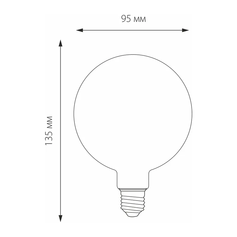 Филаментная светодиодная лампа G95 6W 3300K E27 тонированная BLE2704 Elektrostandard 4