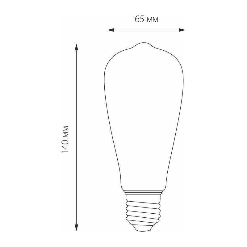 Филаментная светодиодная лампа ST64 6W 3300K E27 тонированная BLE2707 Elektrostandard 3