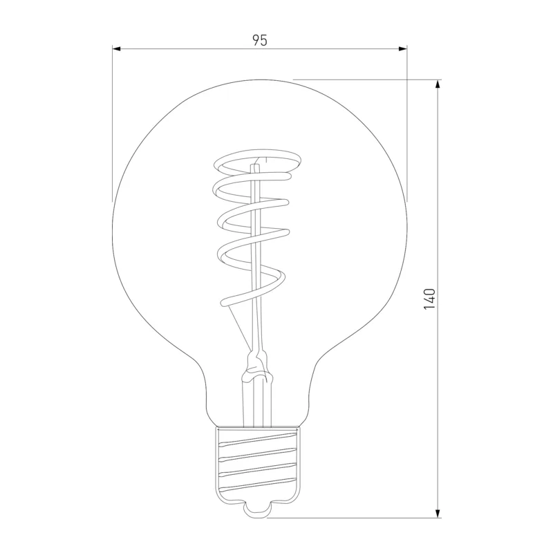 Филаментная светодиодная лампа G95 8W 3300K E27 тонированная BLE2709 Elektrostandard 4