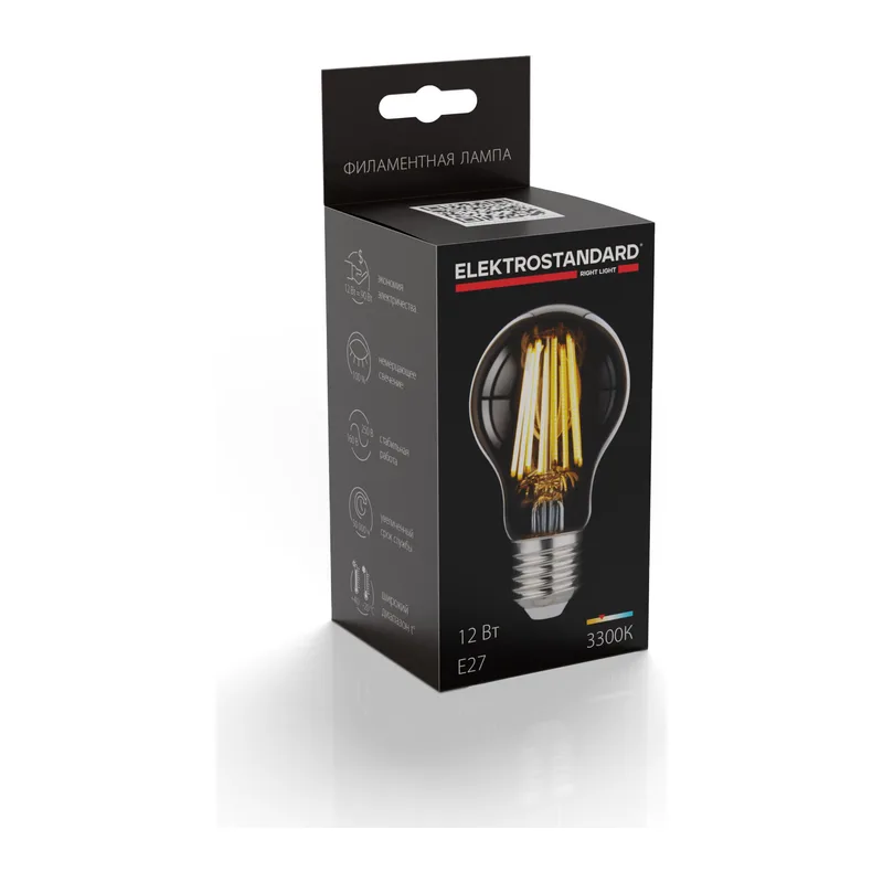 Филаментная светодиодная лампа А60 12W 3300K E27 BLE2710 Elektrostandard 3