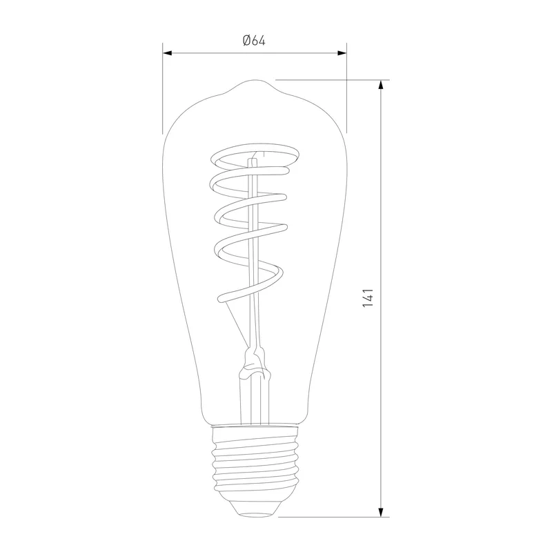 Филаментная светодиодная лампа Dimmable ST64 5W 2700K E27 тонированная BLE2746 Elektrostandard 3