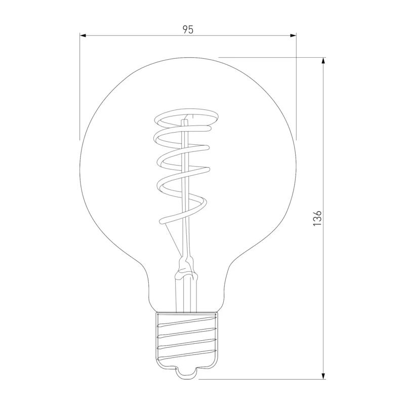 Филаментная светодиодная лампа Dimmable G95 5W 2700K E27 тонированная BLE2747 Elektrostandard 3