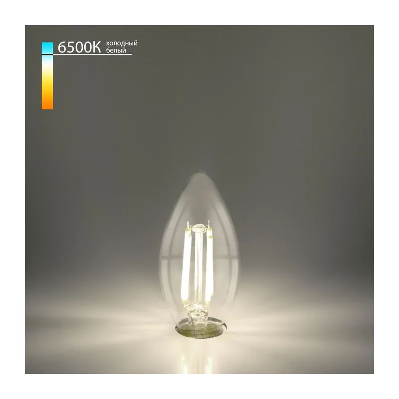 Филаментная светодиодная лампа "Свеча" C35 9W 6500K E27 прозрачная BLE2759 Elektrostandard 2