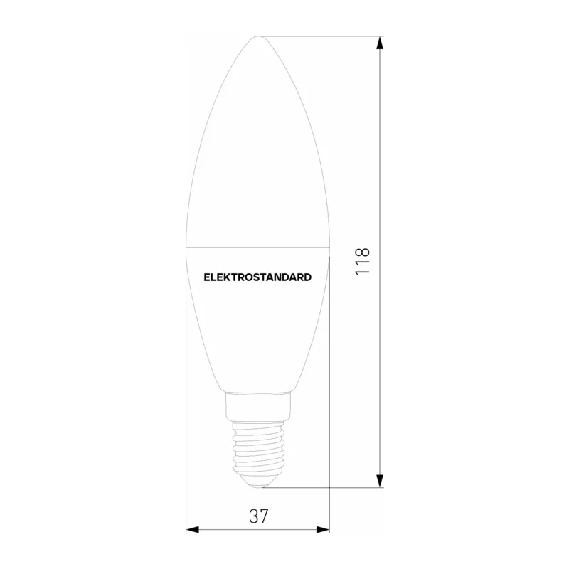 Умная лампа Свеча LED C37 Е14 7W 3300К-6500К CCT+DIM (BLE2779) BLE2779 Elektrostandard 3