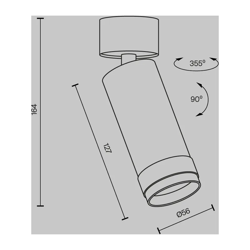 Потолочный светильник Фокус Зум / Focus Zoom 12 Вт 3000 К 15-50° Maytoni C055CL-L12W3K-Z-B 15