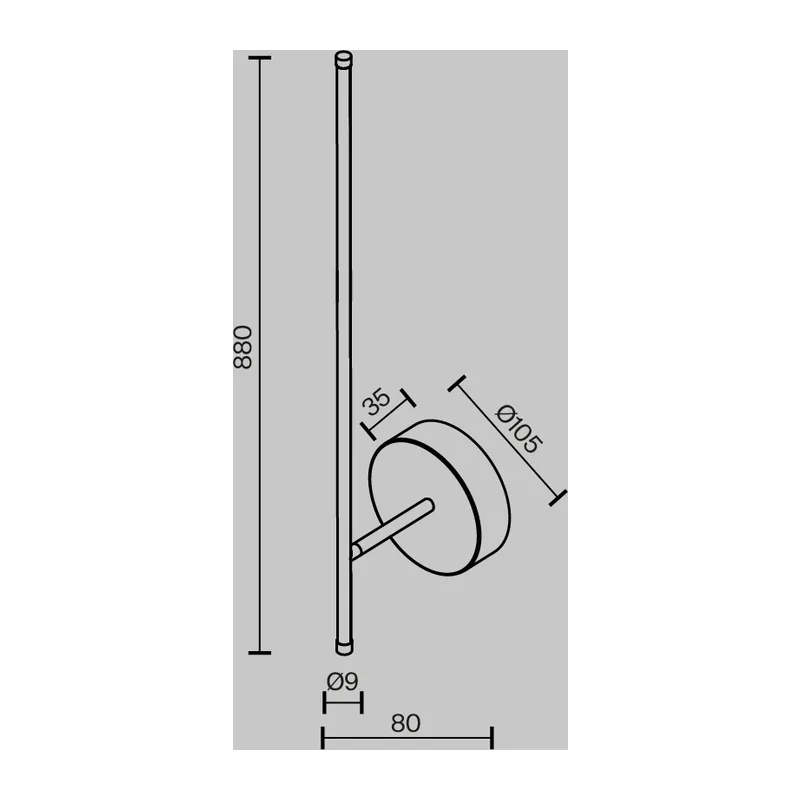 Настенный светильник (бра) Элегантный / Elegant 2700К 12Вт Maytoni C085WL-L12BS2.7K-1 7