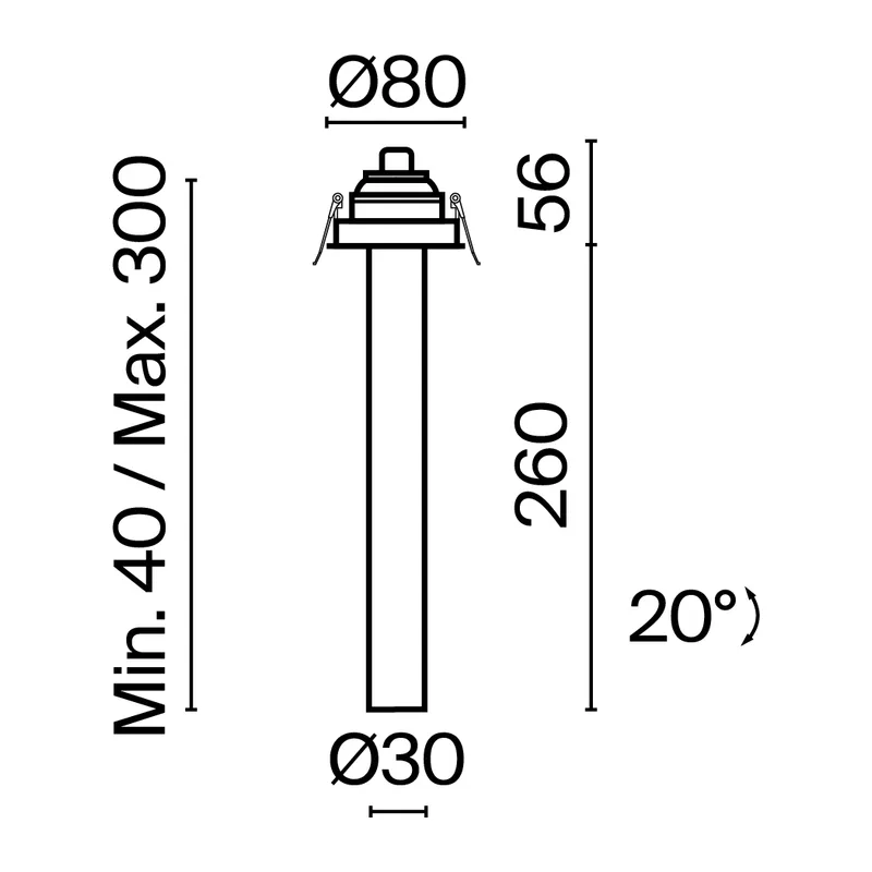 Встраиваемый светильник Фокус Т / Focus T 7 Вт 3000 К 36° Maytoni C140RS-L300-7W3K-B 2