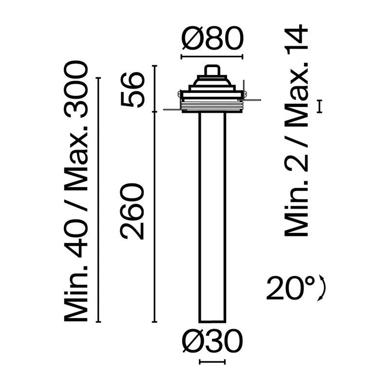 Встраиваемый светильник Фокус Т / Focus T 7 Вт 3000 К 36° Maytoni C140TRS-L300-7W3K-B 10