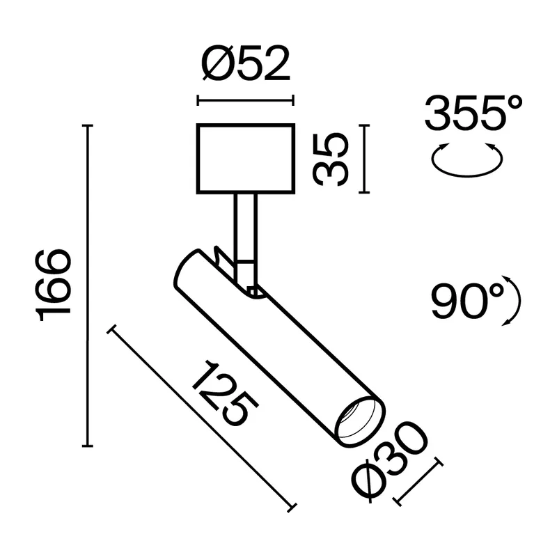 Потолочный светильник Фокус Т / Focus T 6 Вт 3000 К 36° Maytoni C141CL-L125-6W3K-W 2