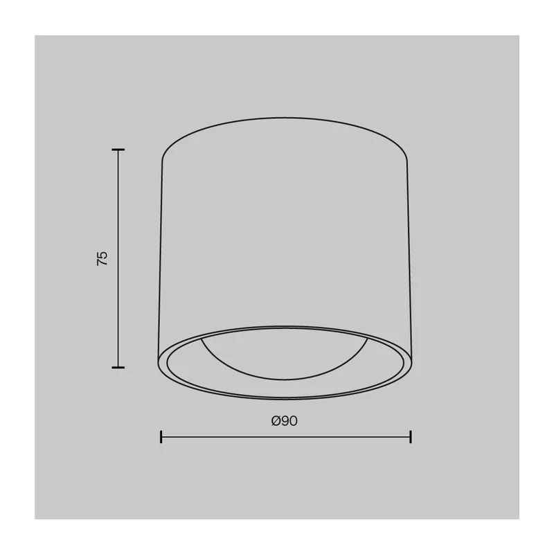 Потолочный светильник Линза / Lens 15 Вт 4000 К 70° IP 44 Maytoni C217CL-15W4K-W 4