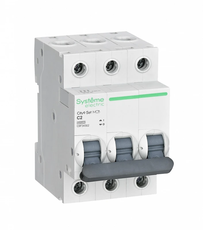 City9 Set Автоматический выключатель C 2A 3P 4,5kA 2