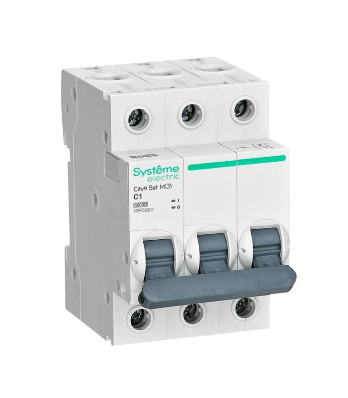 City9 Set Автоматический выключатель C 1A 3P 6kA 2