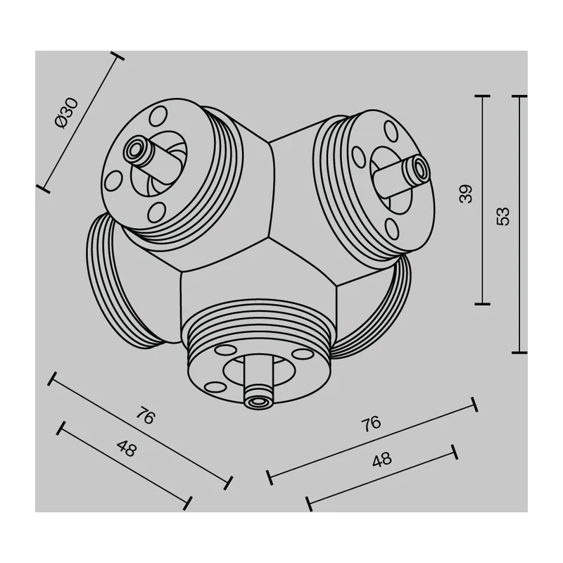 Пятиконечный коннектор для системы Shelf без ввода питания Maytoni CA020L5C-B 5