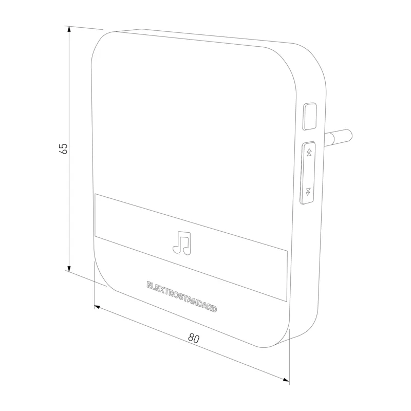 Звонок беспроводной WL 52M IP44 Черный DBQ24M Elektrostandard 2
