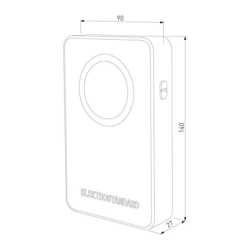 Звонок беспроводной 38M IP20 DBQ27M WL Белый/Чёрный Elektrostandard 2