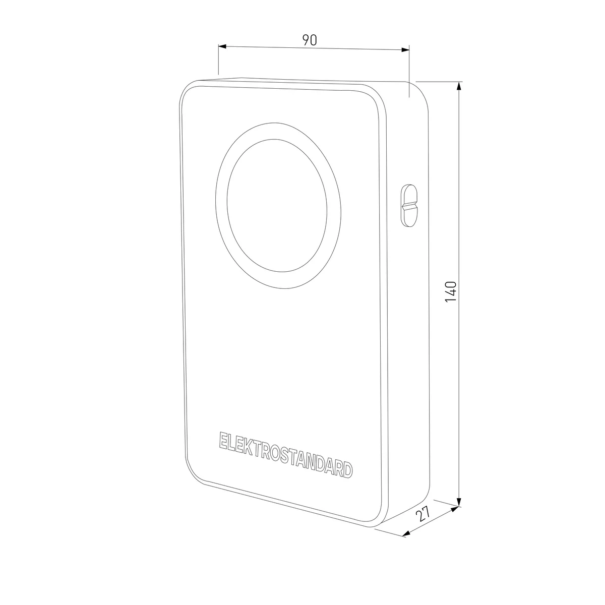 Звонок беспроводной 38M IP20 DBQ27M WL Чёрный/Серебро Elektrostandard 2