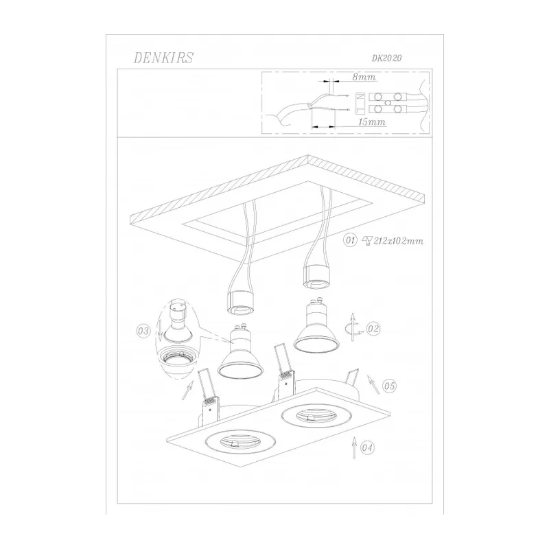 Встраиваемый светильник Denkirs DK2020 | DK2020 DK2020-WH 2
