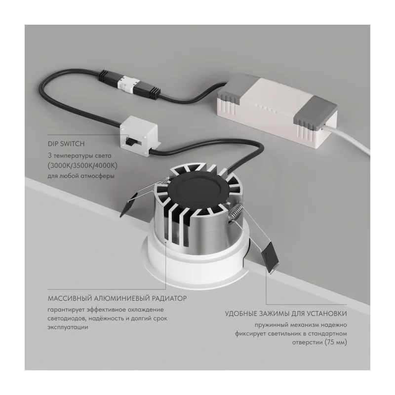Встраиваемый светильник Denkirs SHINE GLOW | ШАЙН ГЛОУ DK2430-WH 4
