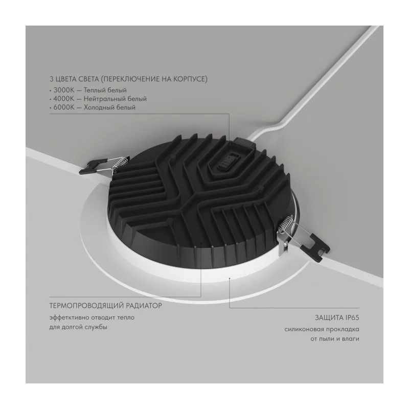 Влагозащищенный светильник Denkirs VERSA | ВЕРСА DK2463-WH 3