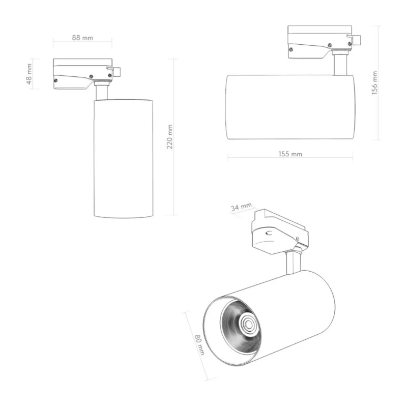 Светильник на шине Denkirs SOLID KOPER | СОЛИД КОПЕР DK6456-BK 2