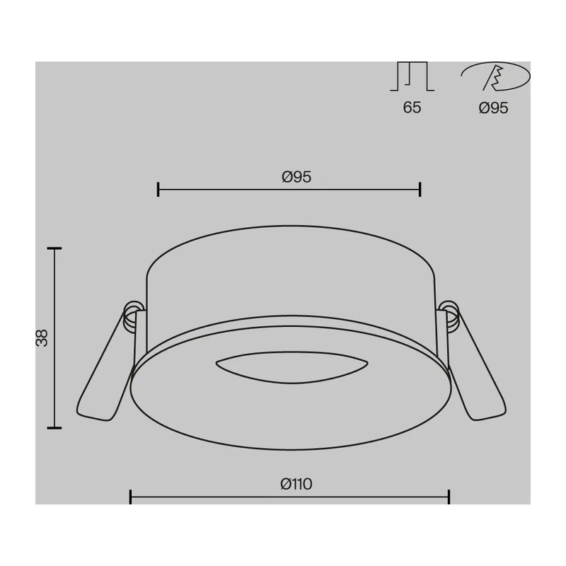 Встраиваемый светильник Изящность / Slim 1*GX53 12 Вт IP 44 Maytoni DL027-GX53-MG 8
