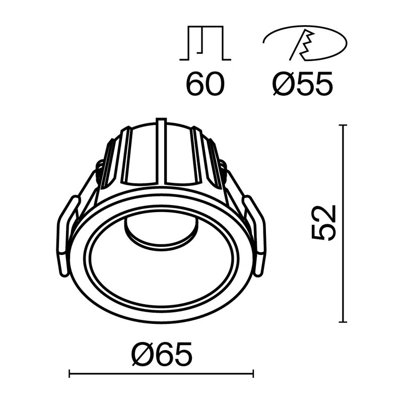 Встраиваемый светильник Альфа / Alfa LED 10 Вт 3000 К 36° Maytoni DL043-01-10W3K-RD-W 3
