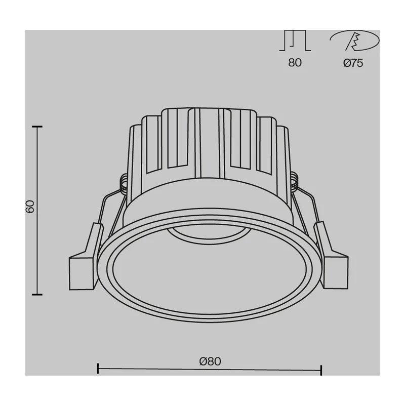 Встраиваемый светильник Раунд / Round 12 Вт 4000 К 50° Maytoni DL058-12W4K-W 14