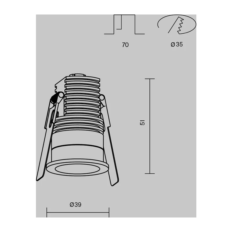 Встраиваемый светильник Мини / Mini 7 Вт 3000 К 55° Maytoni DL059-7W3K-BS 9