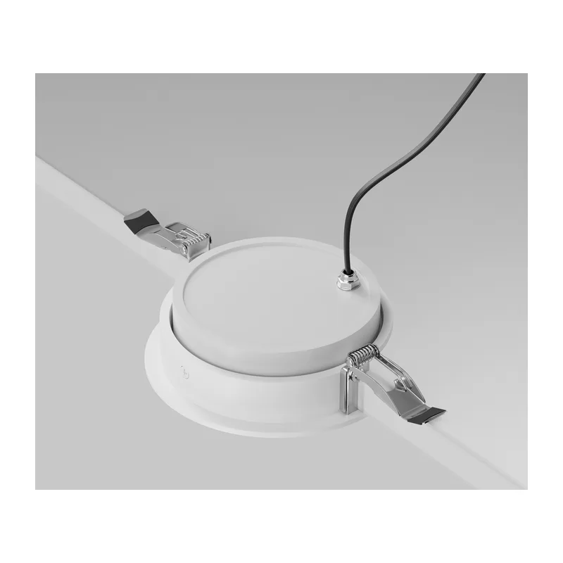 Встраиваемый светильник Линза / Lens 12 Вт 3000 К 70° IP 44 Maytoni DL105-12W3K-W 6