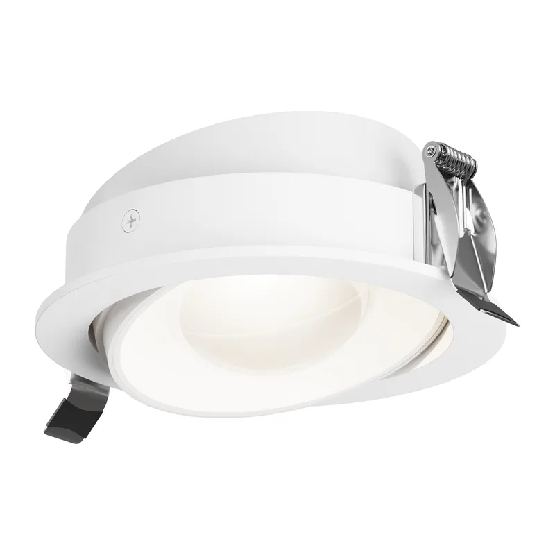 Встраиваемый светильник Линза / Lens 12 Вт 3000 К 70° IP 44 Maytoni DL105-12W3K-W