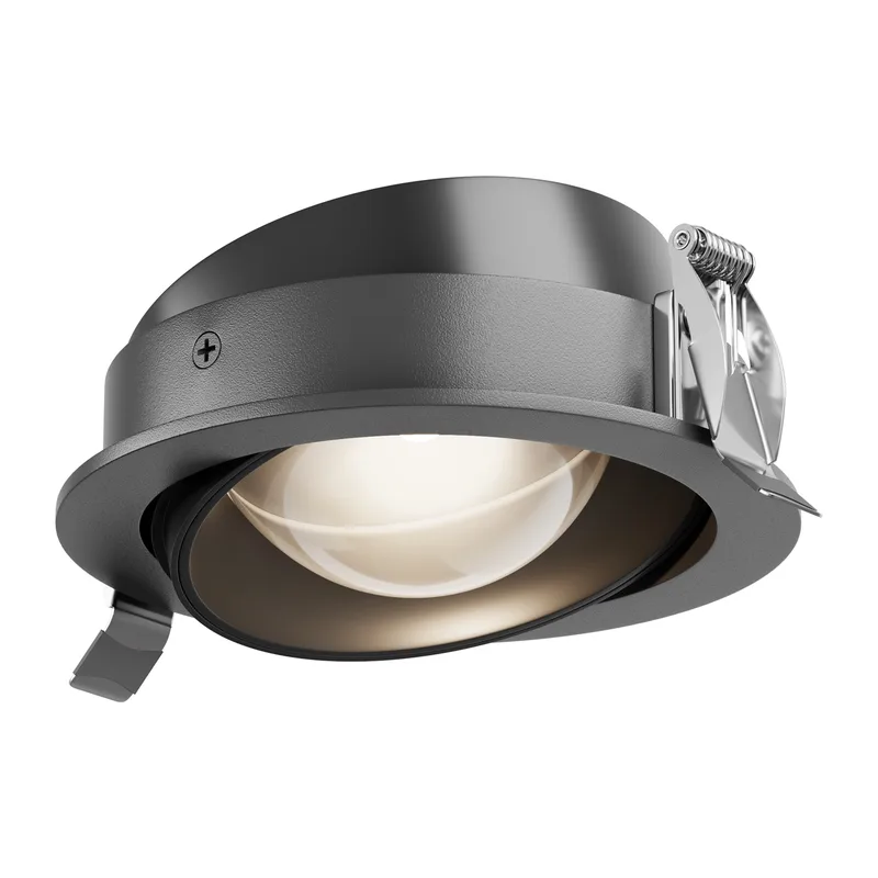 Встраиваемый светильник Линза / Lens 12 Вт 4000 К 70° IP 44 Maytoni DL105-12W4K-B