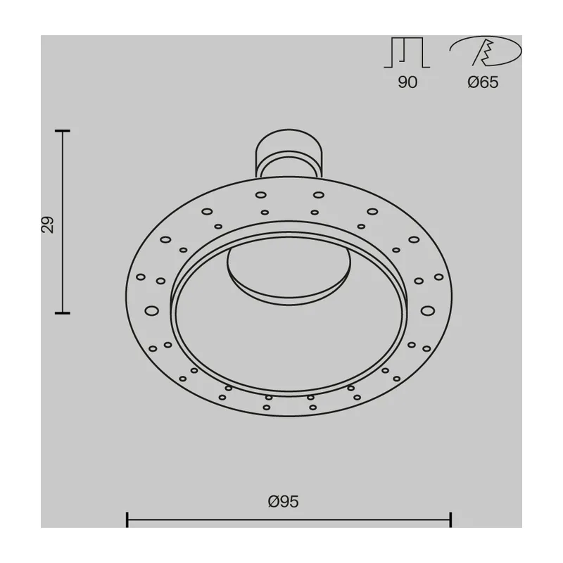Встраиваемый светильник Пай / Share 1*GU10 10 Вт IP 54 Maytoni DL126-GU10-TRS-W 2