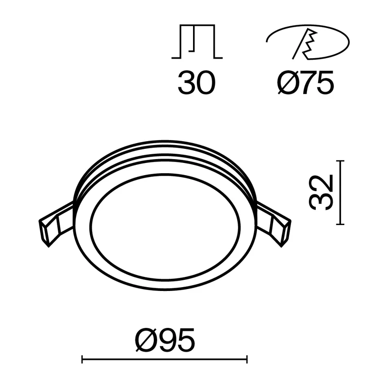 Встраиваемый светильник Фантом / Phanton 12 Вт 3000 К 120° Maytoni DL303-L12B 2