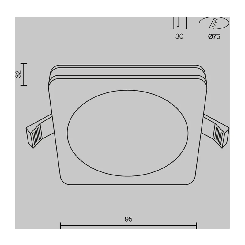 Встраиваемый светильник Фантом / Phanton 12 Вт 3000 К 120° Maytoni DL303-L12W 2