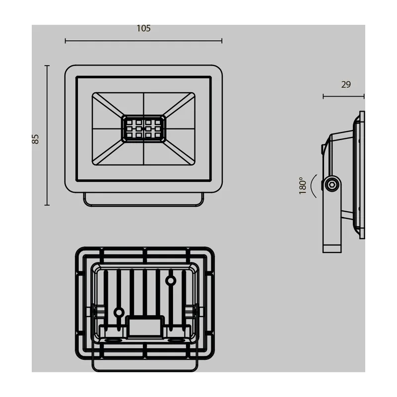 Прожектор Поток / Flood 4000К 10Вт IP 65 Maytoni FL001-L10B4K 8