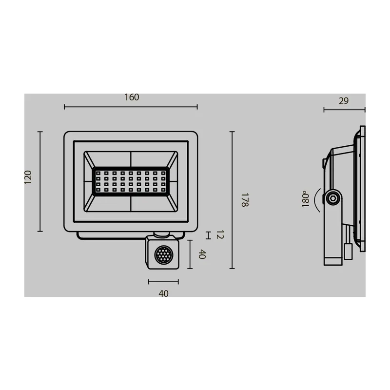 Прожектор Поток / Flood 4000К 30Вт IP 65 Maytoni FL001-L30B4KSR 8