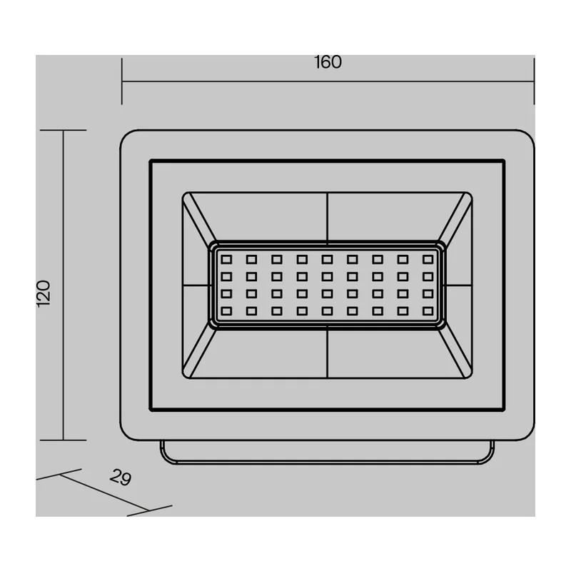 Прожектор Поток / Flood 6500К 30Вт IP 65 Maytoni FL001-L30B6K 8