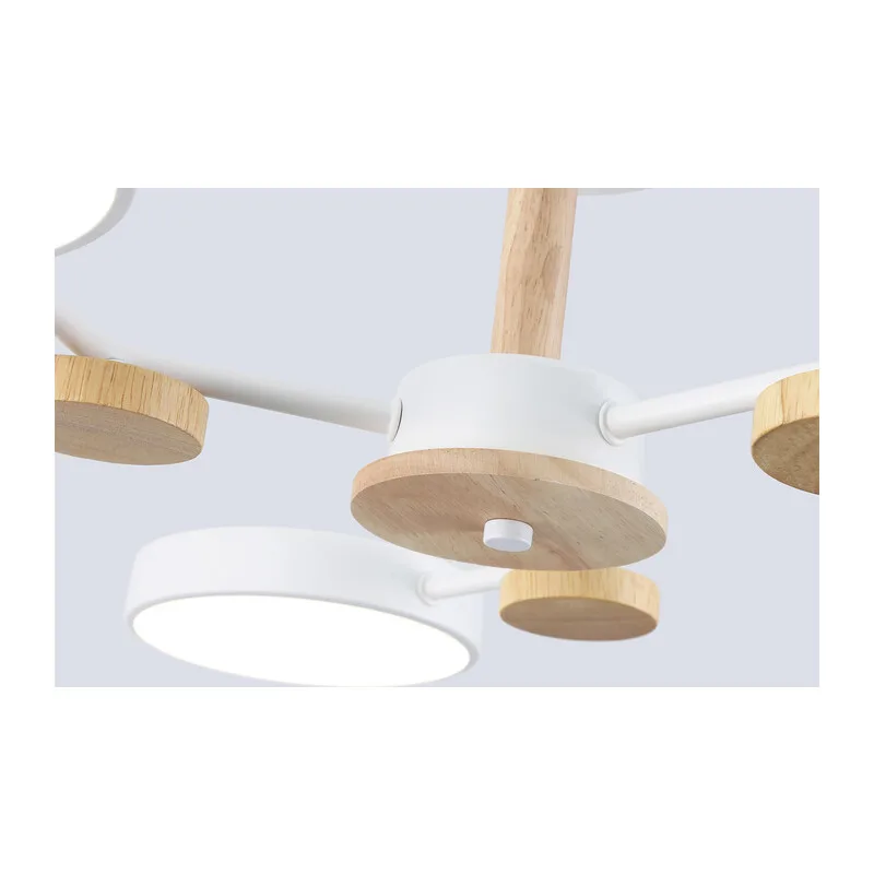 Потолочный светодиодный светильник 3000K-6000K 54Вт FL4855/3 WH/WD белый/дерево 54W 3000-6000K D660*170 (без ПДУ) Ambrella Light 7