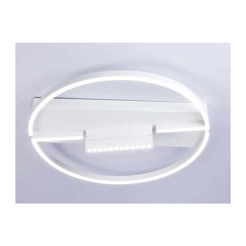 Потолочный светодиодный светильник с пультом 3000K-6400K 72Вт FL51459/1+1 WH белый 72W 3000K-6400K+4200K D600*110 (ПДУ РАДИО 2.4G) Ambrella Light 8