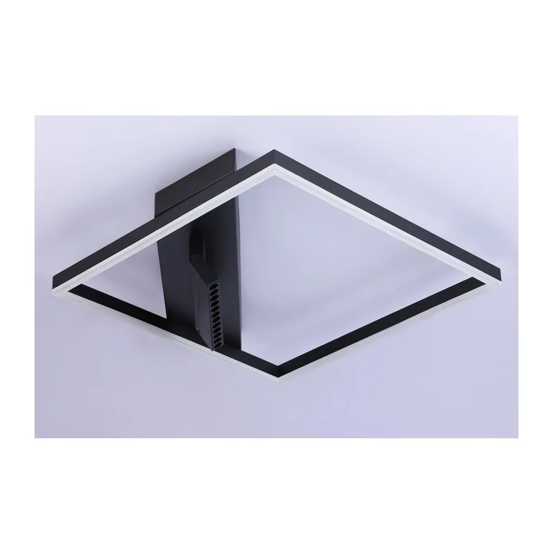 Потолочный светодиодный светильник с пультом 3000K-6400K 85Вт FL51466/1+1 BK черный 85W 3000K-6400K+4200K 600*600*110 (ПДУ РАДИО 2.4G) Ambrella Light 7