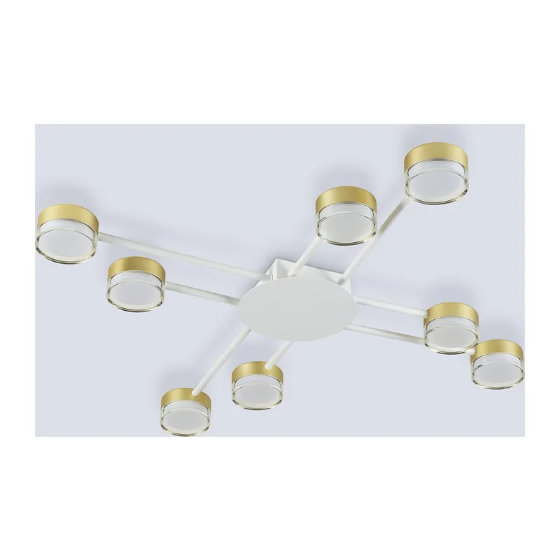 Потолочный светильник GX53*8 FL71506/8 WH/GD белый/золото GX53/8 830*830*62 Ambrella Light 4